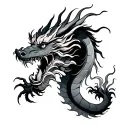 asian dragon tattoo design idea