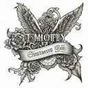 2 timothy 1:7 text tattoo design idea