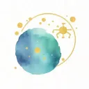 solor system with aries,cancer,leo,sagittarius,capricorn,aquarius constellations tattoo design idea