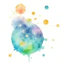 solor system with aries,cancer,leo,sagittarius,capricorn,aquarius constellations tattoo design idea