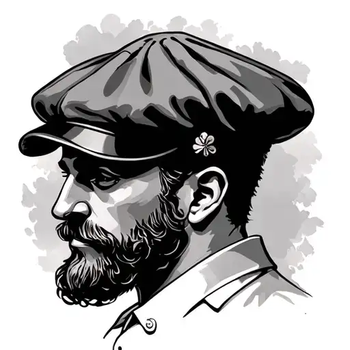 Irish Flat Cap tattoo design idea