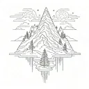 twin peaks symbolizing tattoo design idea