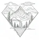 twin peaks symbolizing tattoo design idea