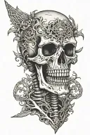 Full Body Skeleton tattoo design idea