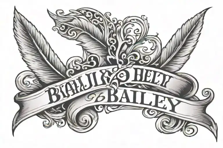 Bailey written across tattoo design idea