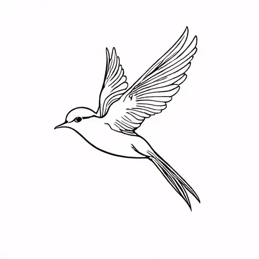 traditional swallow tattoo design idea