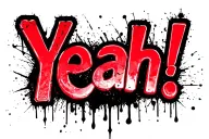 word 《Yeah!》 tattoo design idea