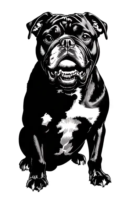 dead english bulldog rolex logo tattoo design idea