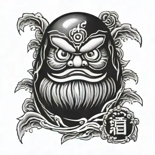 Daruma Doll tattoo design idea