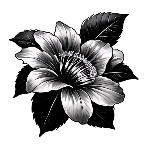 polynesian arm tattoo hibiscus flower passionflower tattoo design idea