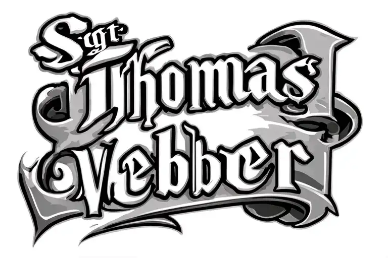 I need a tattoo design that wraps around my wrist. It should read "Sgt Thomas Webber" in tattoo-like cursive text with t tattoo design idea