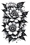 Japanese floral tattoo design idea