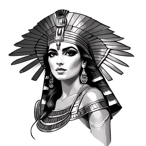 Cleopatra costume tattoo design idea