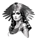 Cleopatra costume tattoo design idea