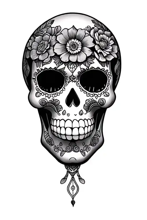 Sugar Skull tattoo design idea