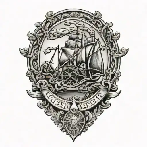 gadsden flag flintlock pistols tattoo design idea