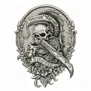 gadsden flag flintlock pistols tattoo design idea