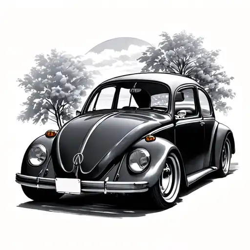 Volkswagen Beetle tattoo design idea