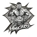 mma fighter tattoo design idea