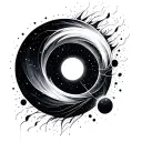 universe negative space elements tattoo design idea