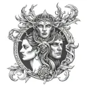 hecate tattoo design idea