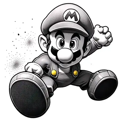 Mario Bros tattoo design idea