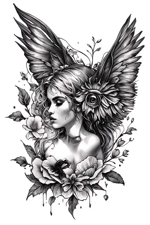i was a suicidal guy , but after i met a girl it changed everything in my life , she made me alive and loved me the most tattoo design idea