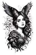 i was a suicidal guy , but after i met a girl it changed everything in my life , she made me alive and loved me the most tattoo design idea