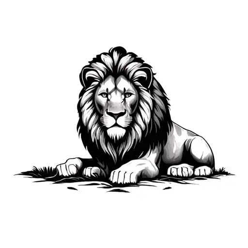 lion sin of pride tattoo design idea