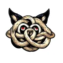 wu-Tang Clan Knot mixed with Chinese tattoo design idea