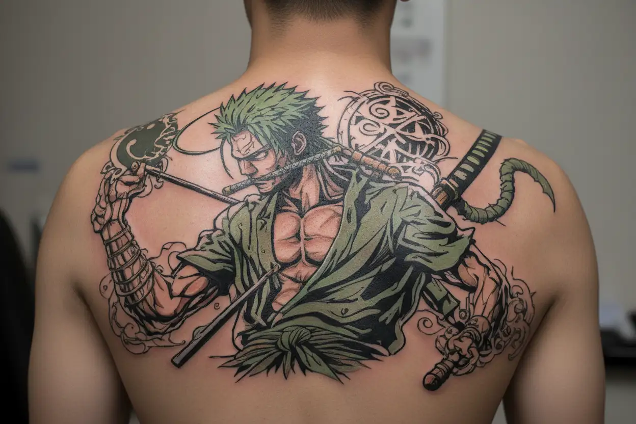 ZORO FROM ONE PIECE tattoo design idea