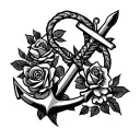 Traditional / Old School – Bold lines, bright colors, classic motifs (anchors, roses, daggers). tattoo design idea