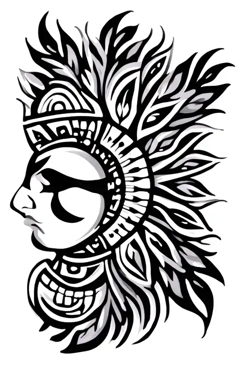 Cherokee tribal strength pattern feminine inspired tattoo design idea