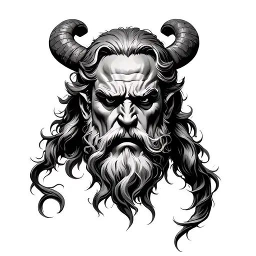 head of goliath from david and goliath  tattoo design idea