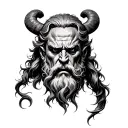 head of goliath from david and goliath  tattoo design idea