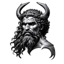 head of goliath from david and goliath  tattoo design idea