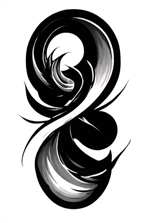 zen stroke of simplicity tattoo design idea