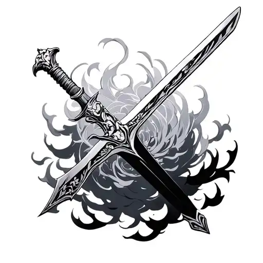 black clover yami sword anime tattoo design idea