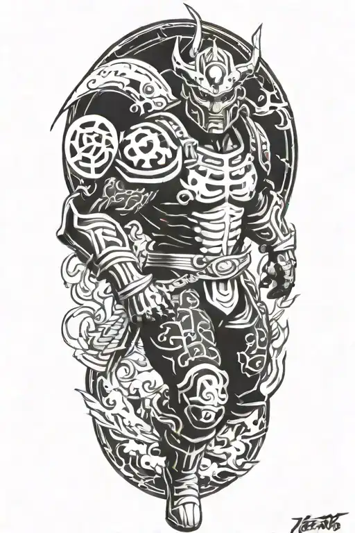 Yoshimitsu Tekken tattoo design idea