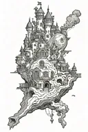 howls moving castle tattoo design idea