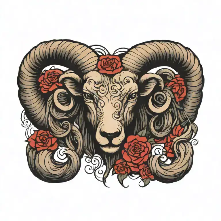 aries Japanese tattoo design idea