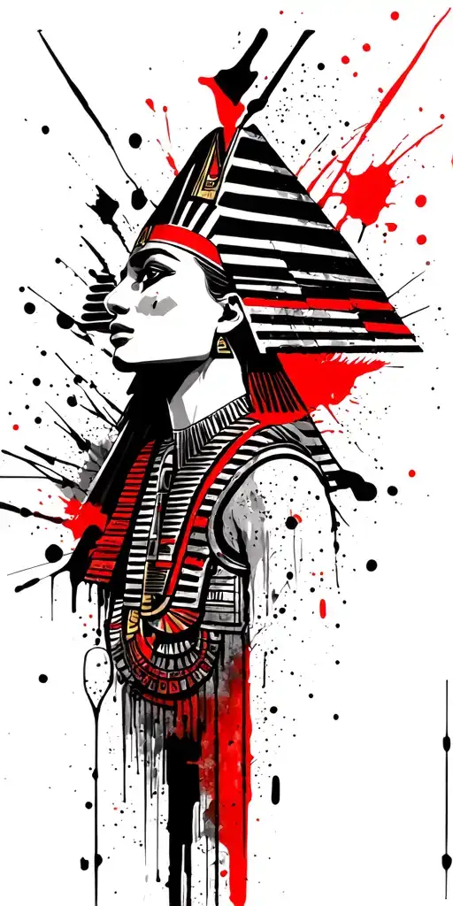 egyptian pyramids tattoo design idea