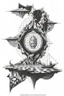 the story of jesus and peter walking on water   tattoo design idea