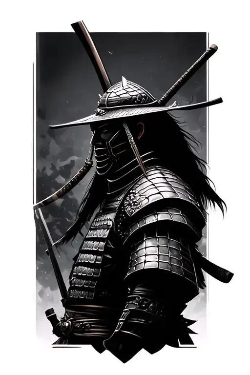 samurai warrior tattoo design idea