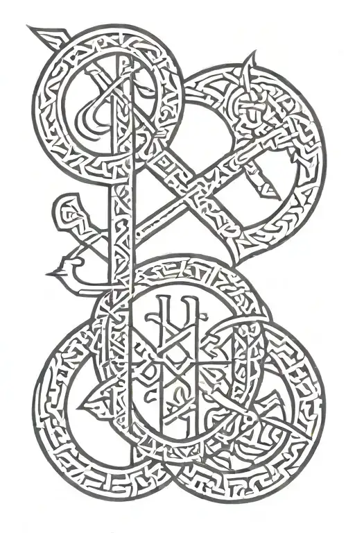 Viking runes, military tattoo tattoo design idea