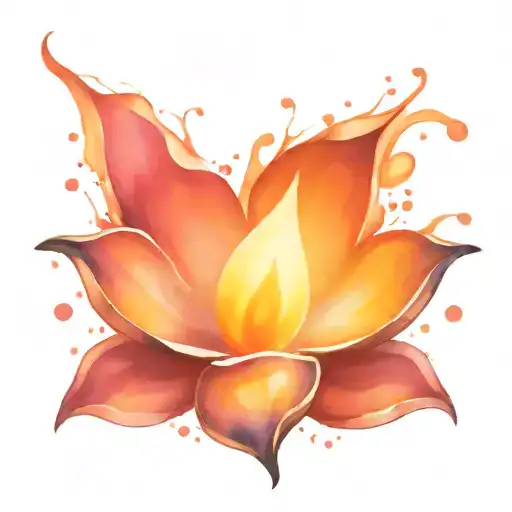diya lamp tattoo design idea