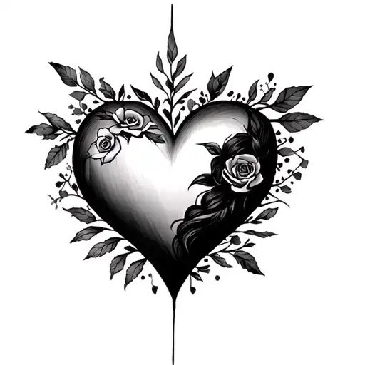 hijas amor corazón tattoo design idea