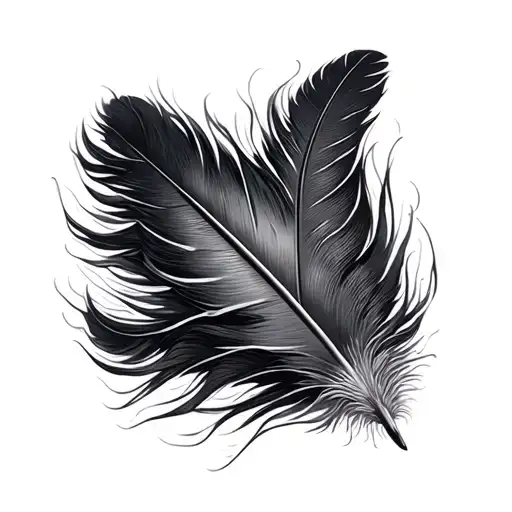 Duck Feather tattoo design idea