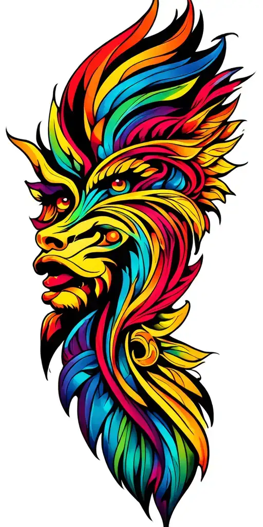 gay tribal design inspired tattoo design idea