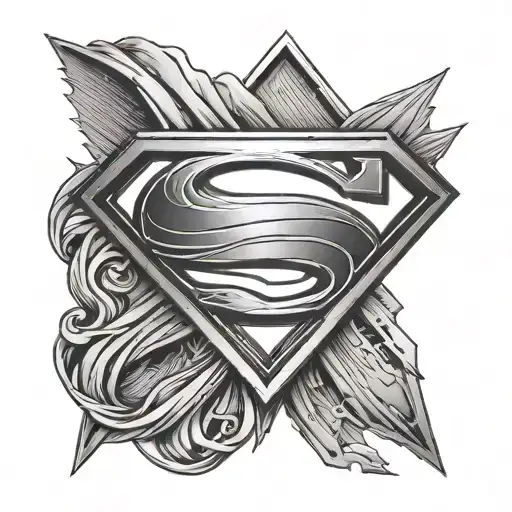 Superman logo tattoo design idea